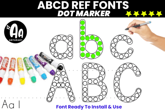 Abc Dot Marker: A Dotted Display Font for Interactive Learning