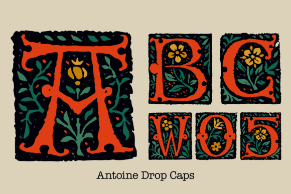 Antoine Drop Caps: Elevate Your Projects with Medieval Elegance
