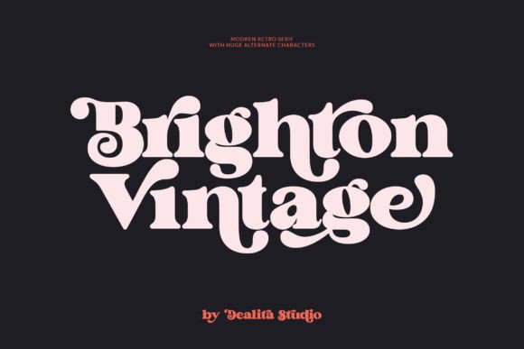Brighton Vintage: A 70s Groovy Serif Font for Bold Branding