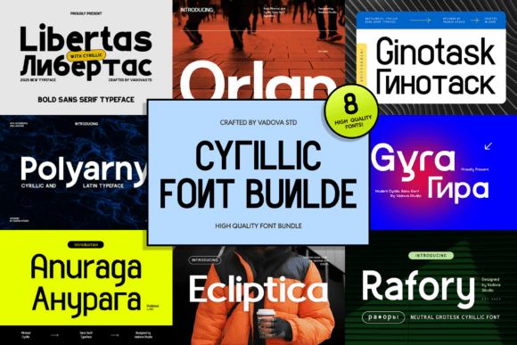 Cyrillic Font Bundle: Your Modern Design Foundation