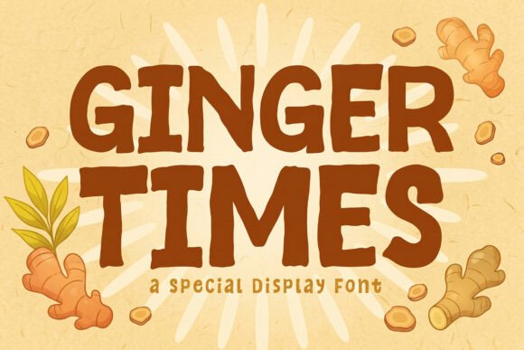 Ginger Times: A Creative Display Font for Modern Designs