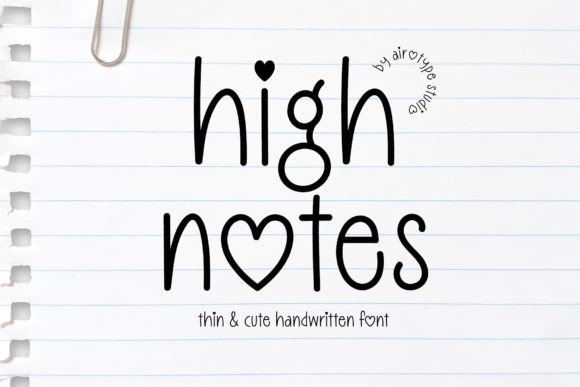 High Notes: The Playful Handwritten Font for Creative Projects